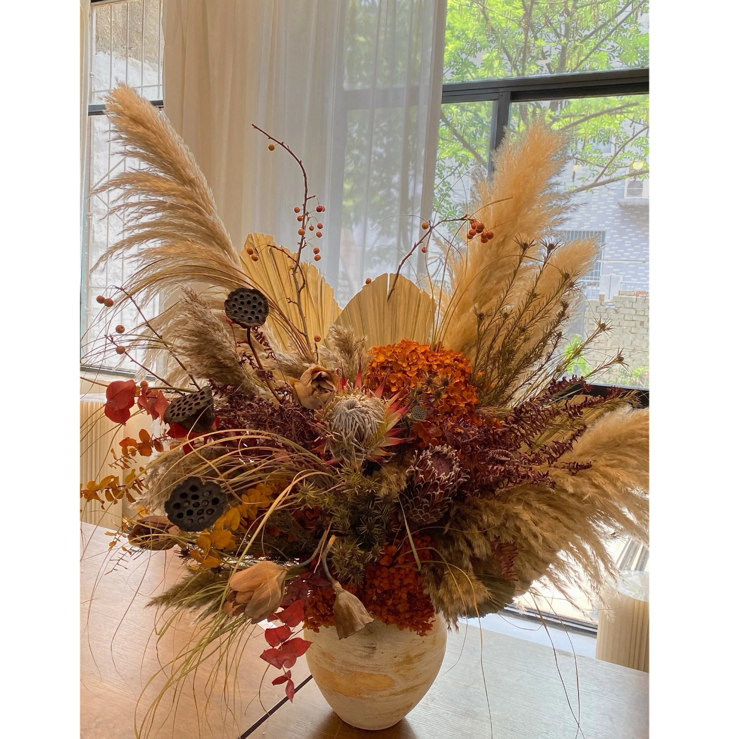 干花花束真花永生花中日式高级插花软装民宿服装店家居摆件侘寂风