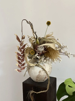 干花花束佛塔玉兰干支瓶插花森系好养中式侘寂风服装店摆件装饰