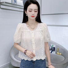 短袖衬衫女夏季2025新款夏装超火减龄漂亮今年流行的爆款女装上衣