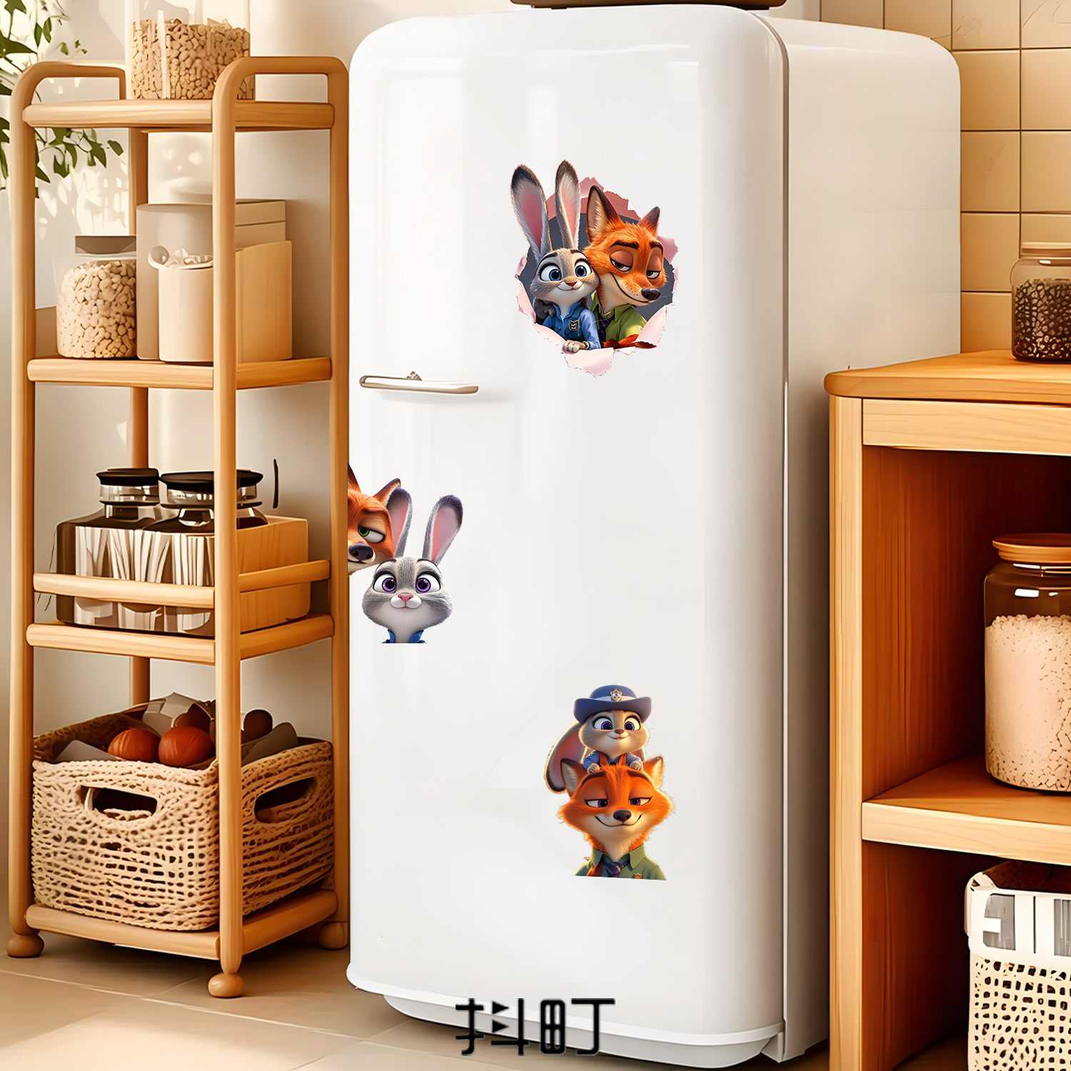 尼克朱迪疯狂动物城冰箱磁吸贴