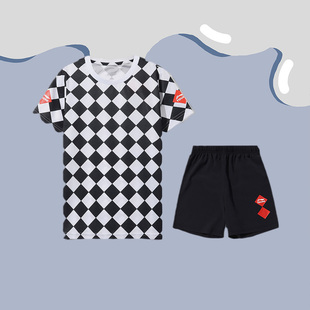 李宁童装夏款男童足球训练服队服中大童帅气比赛套装YATQ011