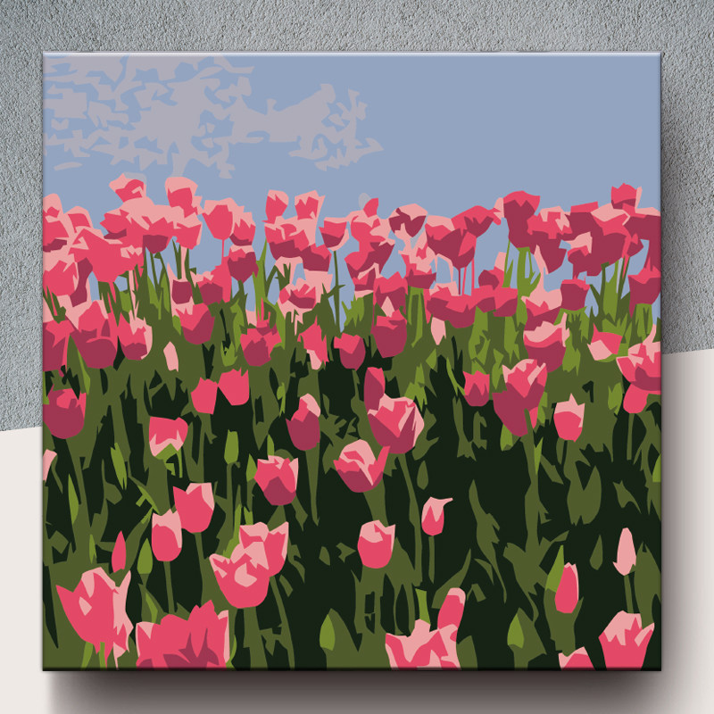 DIY 디지털 유화 풍경 유화 채우기 색칠 그림 수공예품 수채화 손으로 그린 ??꽃 장식 그림