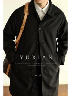 CHANGKE&KE重磅卡姆登休闲商务风衣大衣外套中长款单排扣简约男士