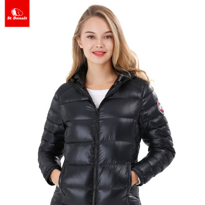 圣伯纳保暖女中长款鹅绒羽绒服