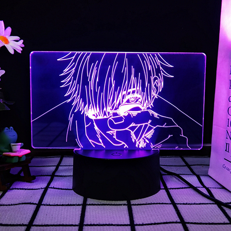 跨境咒术回战周边虎杖悠仁五条悟3D小夜灯手办床头灯男生女生