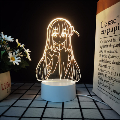 孤独摇滚后藤一里山田凉喜多郁代动漫周边手办3d小夜灯小夜灯