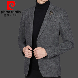高档商务休闲时尚 高级单西 100%纯羊毛西服外套男士 皮尔卡丹秋冬款