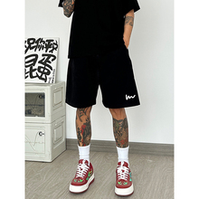 WASSUP美式短裤男士潮流夏季2025潮牌情侣款宽松运动五分休闲裤子