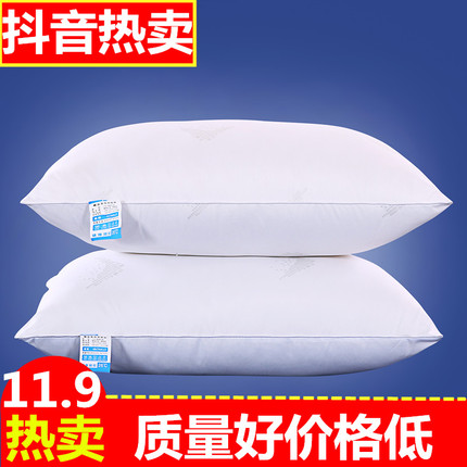 A Pair of Pillow Cores, 2 Feather Velvet Pillow Cores, Home Hotel Cervical Spine Pillow, Double Single Student Pillow