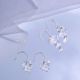 凝露 Missing原创融冰系列天然白水晶方块珍珠纯银耳饰耳夹