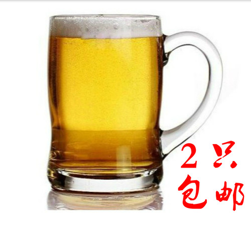 丽尊加厚玻璃啤酒杯水杯家用酒店
