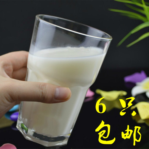 透明果汁饮料啤酒玻璃杯6只包邮