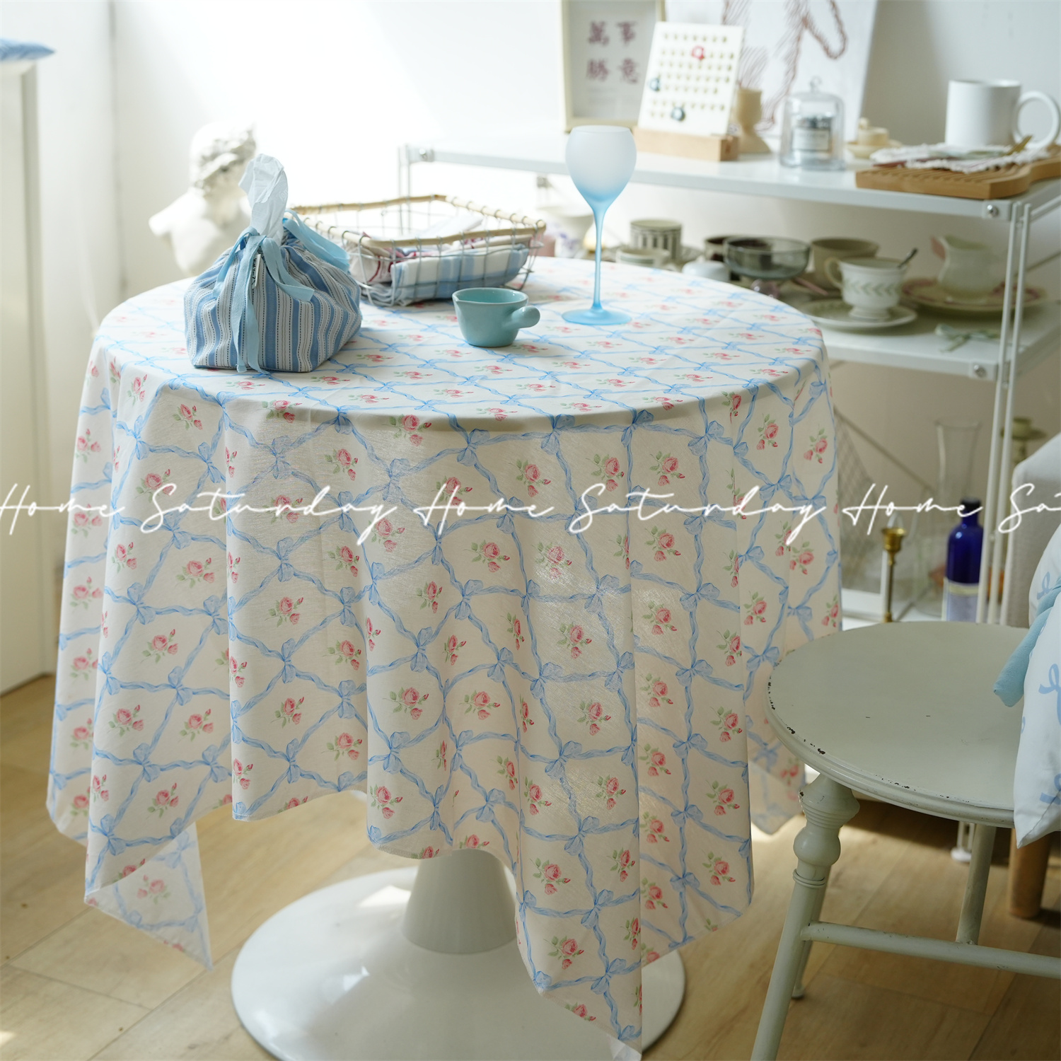 餐桌布蝴蝶结小碎花少女