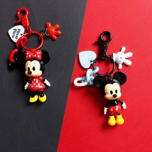 米老鼠米奇米妮钥匙扣闺蜜女朋友男朋友卡通情侣钥匙链背书包挂件