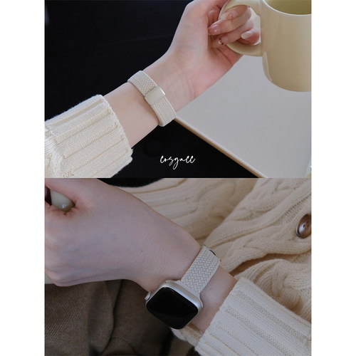 cosyacc适用苹果手表iWatch8910代se尼龙编织细款小蛮腰s11手表带