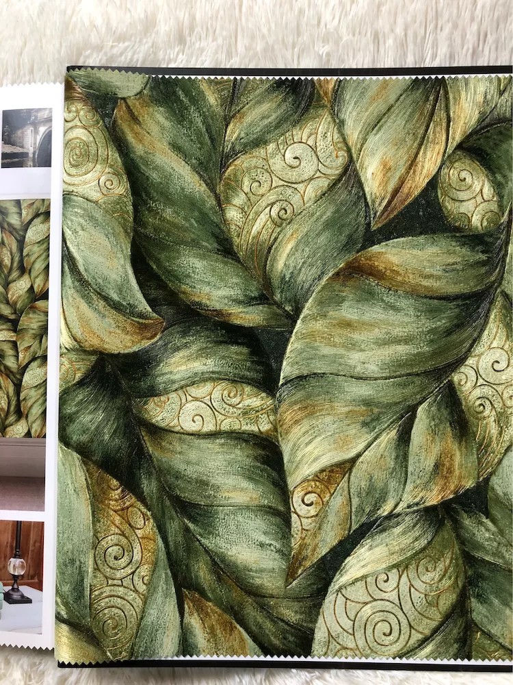 2018新款墨客三甲北欧抽象油画树叶客厅电视背景墙纸卧室现代简约