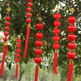 小灯笼挂饰新年结婚中式防水户外装饰室内客厅红灯笼串连串挂件