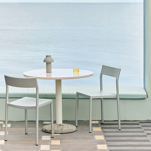 HAY铝制单椅北欧陶瓷餐桌椅子