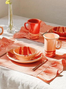 sort土耳其BORNN搪瓷餐具新品撞色春天餐盘餐碗水杯马克杯沙拉碗