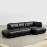 Сортировать датский сено новый кожаный диван высокий импорт Quilton Modern Home Living Multiplayer Dofa