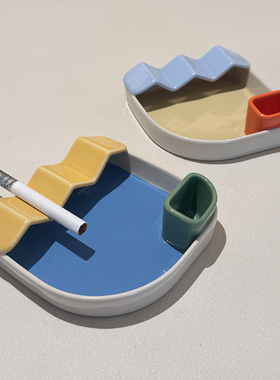 sort中国basool陶瓷房子烟灰缸可爱小众火机收纳盘the ashtray 2