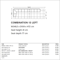 Комбинация 13 левой длиной 348 заказа 8-12 месяцев