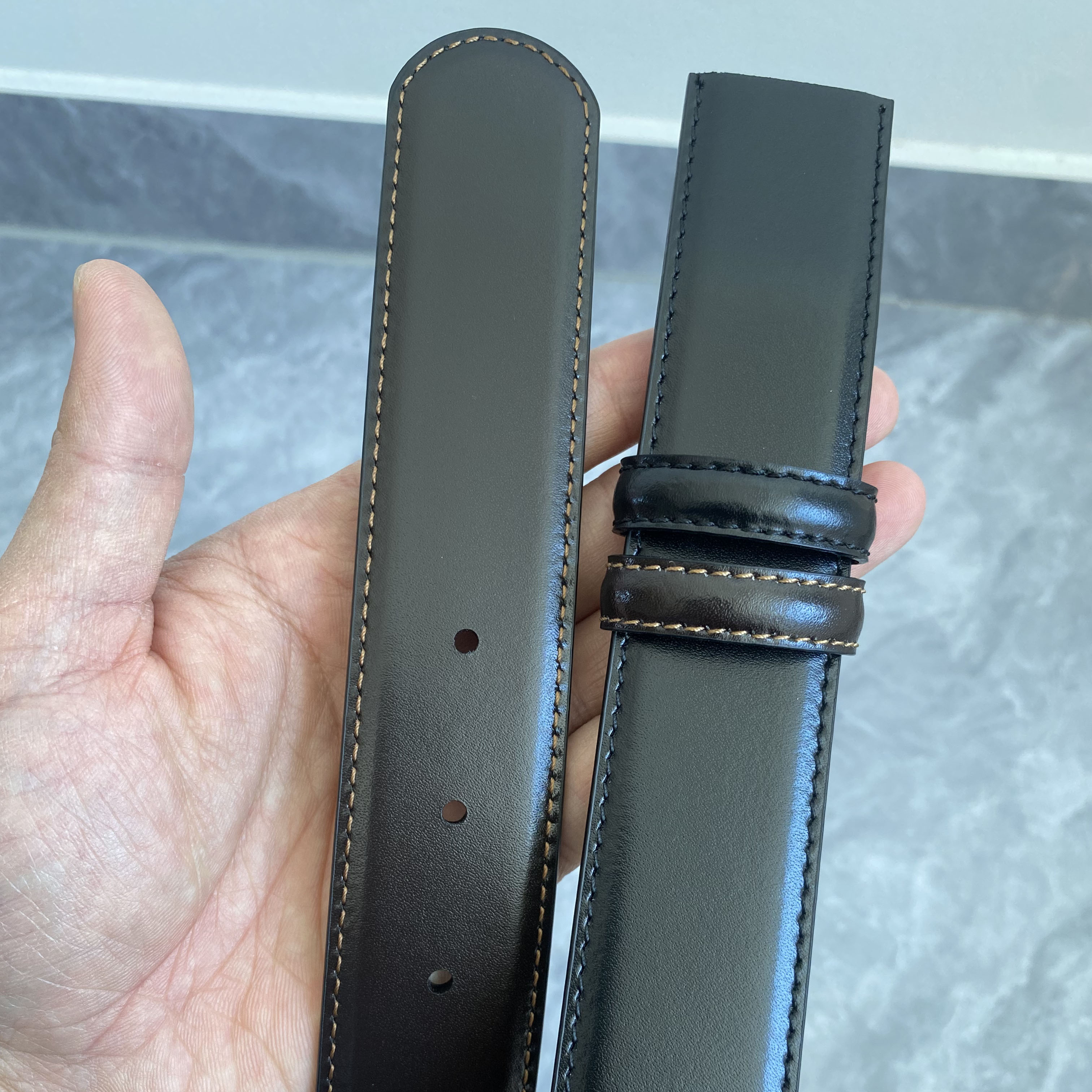 真皮皮带不带头针扣腰带身适用于菲拉宝龙替换无头裤带3.4 2.9cm