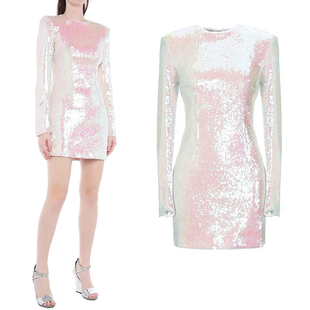 2025年新款BLING BLING亮片闪亮气质女式舞台宴会聚会连衣裙礼服