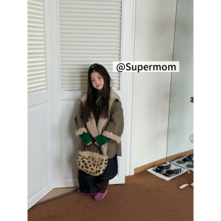 女童26冬季新款韩版淑女羊羔毛时尚外套加厚夹棉中长款大衣网红款