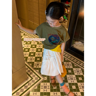 女童26夏季太空舱T恤套装