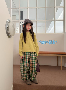 女童26秋季韩版简约针织开衫