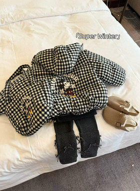 儿童冬季米奇连帽棉服外套