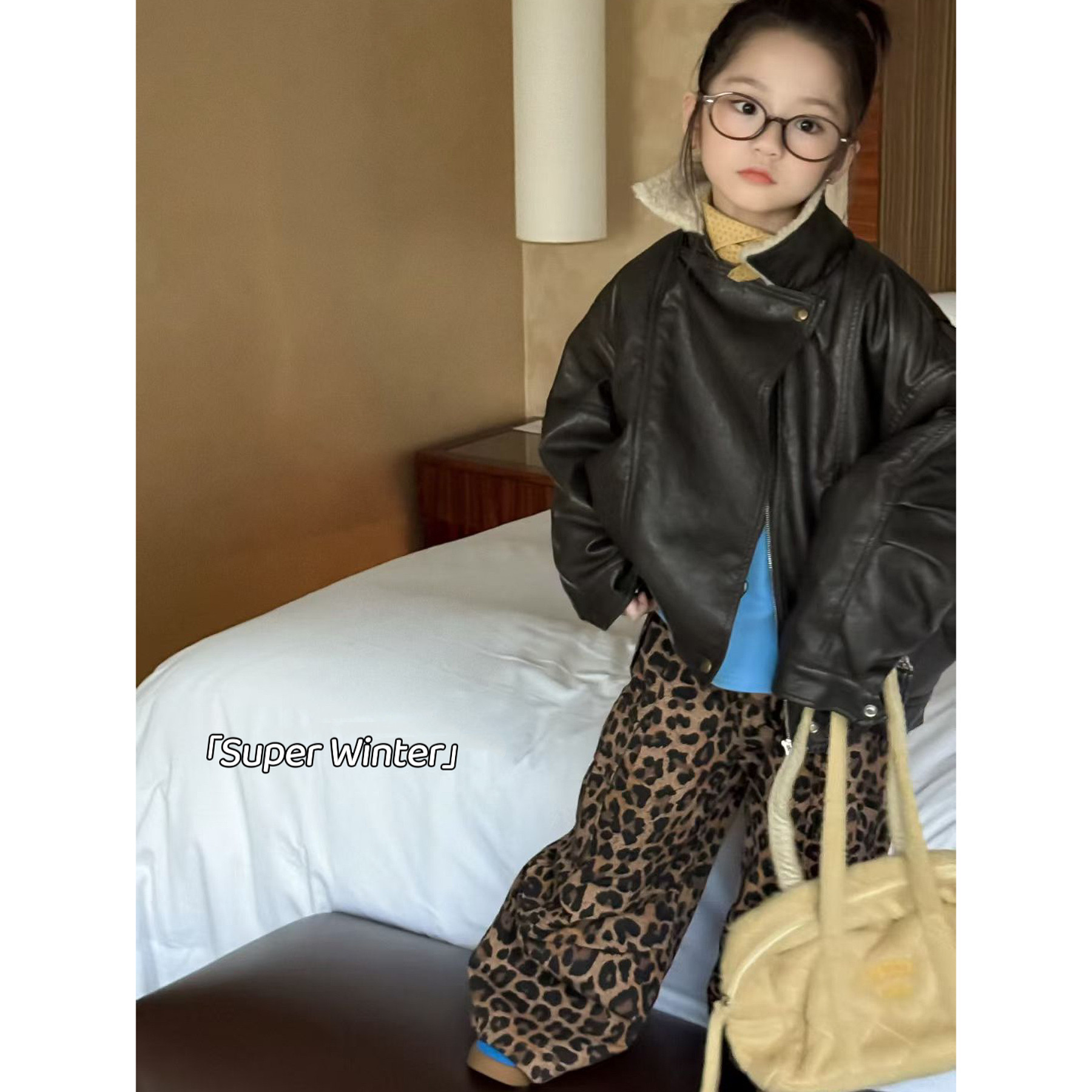 女童冬季新款韩版hy洋气加厚羊羔绒皮衣外套哑光网红酷帅夹克上衣,童装/婴儿装/亲子装,夹克/皮衣,淘宝优惠券,粉丝福利购,淘宝优惠卷