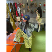 潮童做旧牛仔上衣复古水洗外套休闲网红牛仔衣 韩版 女童26春季 新款