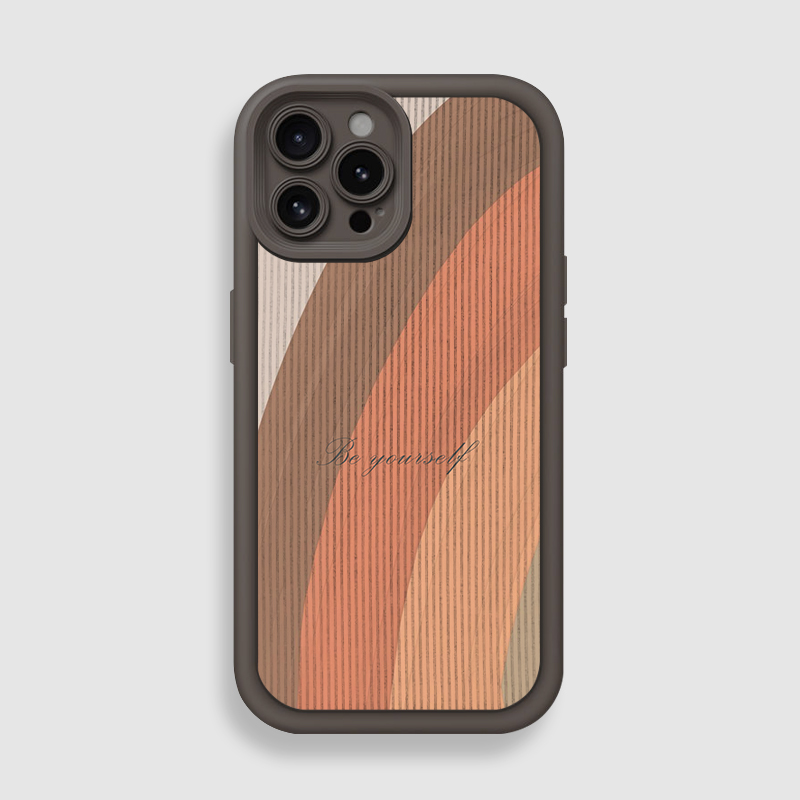 做自己极简美学复古彩虹手机壳