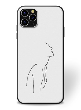 适用苹果12mini手机壳11promax/xr/iphone678pluse简约线条简笔女