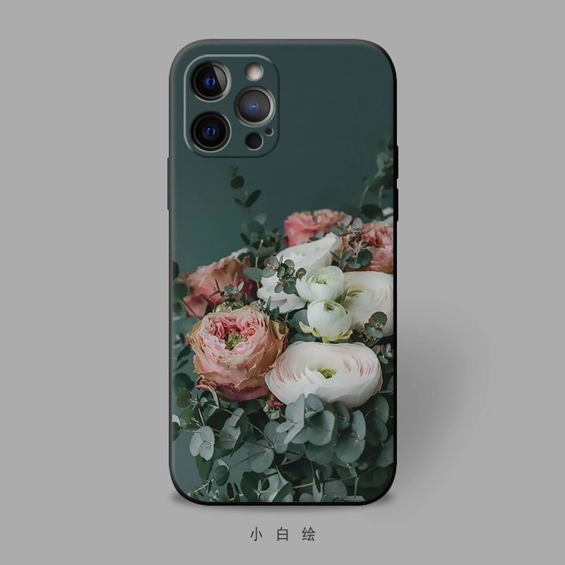 苹果12xr手机壳冷淡风玫瑰