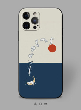 适用苹果12mini/xr/678pluse/iphone11promax手机壳创意跳水猫软