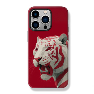 咆哮白虎野性国潮适用苹果17手机壳16promax15小米17华为nova14菲林pura80小众磁吸mate70一加oppo高级红vivo