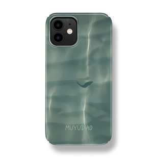 绿波荡漾小鱼适用15苹果14手机壳13promax菲林小米12华为mate50P60高级感nova10红米opporeno创意冷淡风vivo