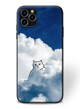 适用苹果12mini手机壳11promax/xr/iphone678pluse日系小清新云猫
