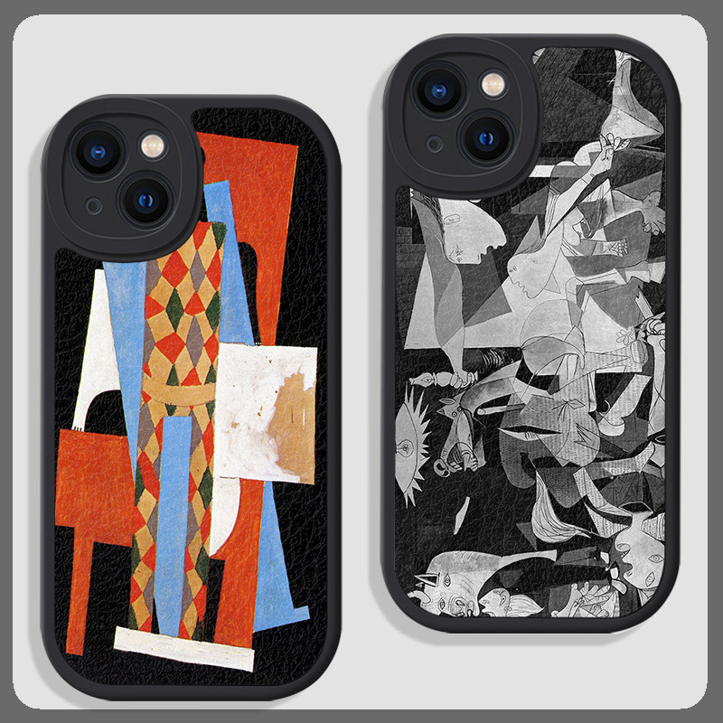 毕加索抽象艺术适用苹果15promax手机壳14全包13小米12华为mate60硅胶P40小羊皮nova11荣耀90防摔oppo软vivo