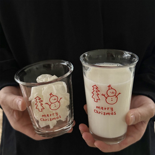 氛围感圣诞节简约雪人高颜值水杯