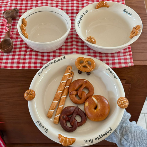 特别好看的面包高颜值餐具套装