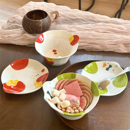 一颗鸭梨家用早餐盘陶瓷高颜值