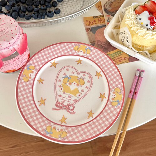 韩国高颜值餐具少女心陶瓷餐盘