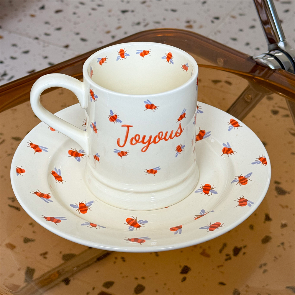 高颜值英文陶瓷餐具家用餐盘