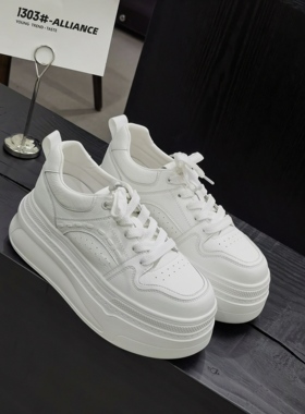 2026新款6厘米增高小白鞋女年春季厚底鞋百搭小个子板鞋休闲15172