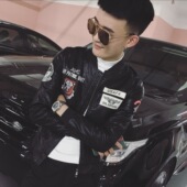 秋冬款 外套上衣服 修身 飞行员夹克男士 机车帅气PU皮衣痞帅网红同款