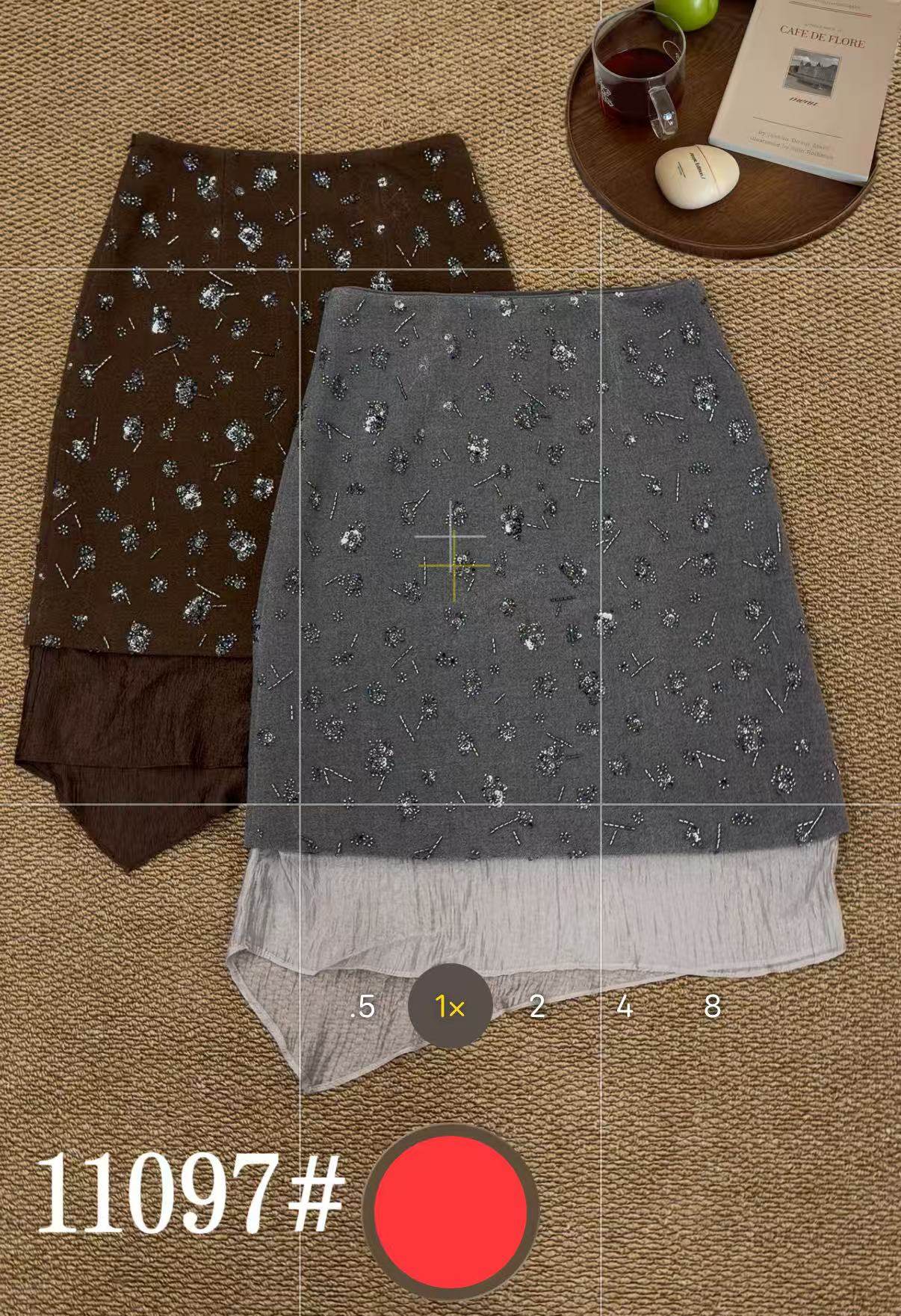 韩系2026冬季新款百搭设计感重工高腰显瘦亮片钉珠拼接网纱半裙女,女装/女士精品,大码半身裙,淘宝优惠券,粉丝福利购,淘宝优惠卷